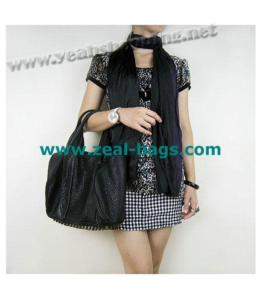 AAA Replica Alexander Wang Rocco Mini Duffle Top Handle Black Gold Metal - Click Image to Close